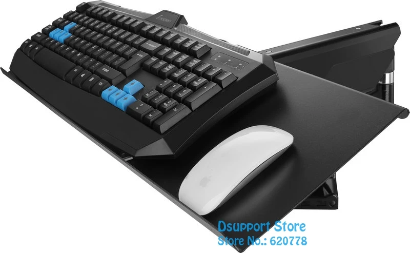 Bandeja de Teclado com Furo de Montagem Suporte de Teclado de Trabalho Fixo com Monitor 100x100mm para Faça Vesa Você Mesmo Titular Braço Mod. 1469581 - Image 6