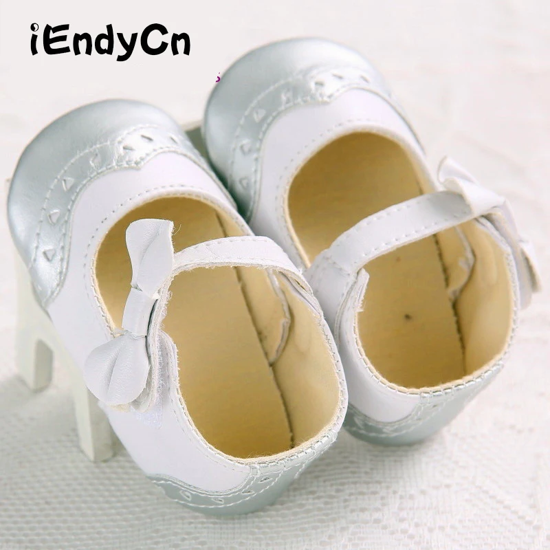 Leather bow baby girl soft bottom Shoes First Walker Baby Infant Girl Soft Sole Anti slip