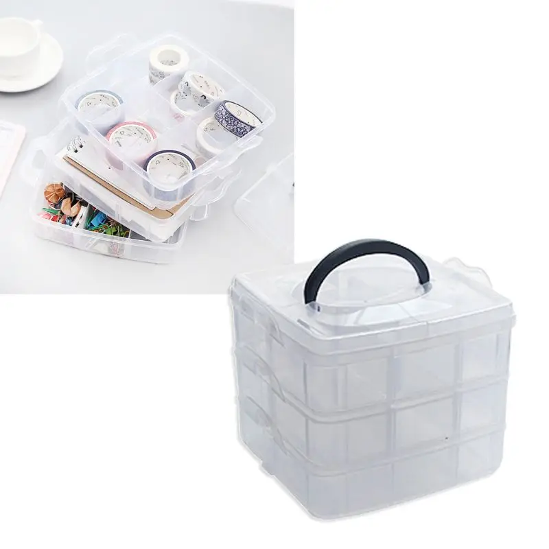 1 Pc Transparent Portable Large Jewelry Organizer Storage Box Container Case Display 1 Pc Transparent Portable Large Jewelry Organizer Storage Box Container Case Display