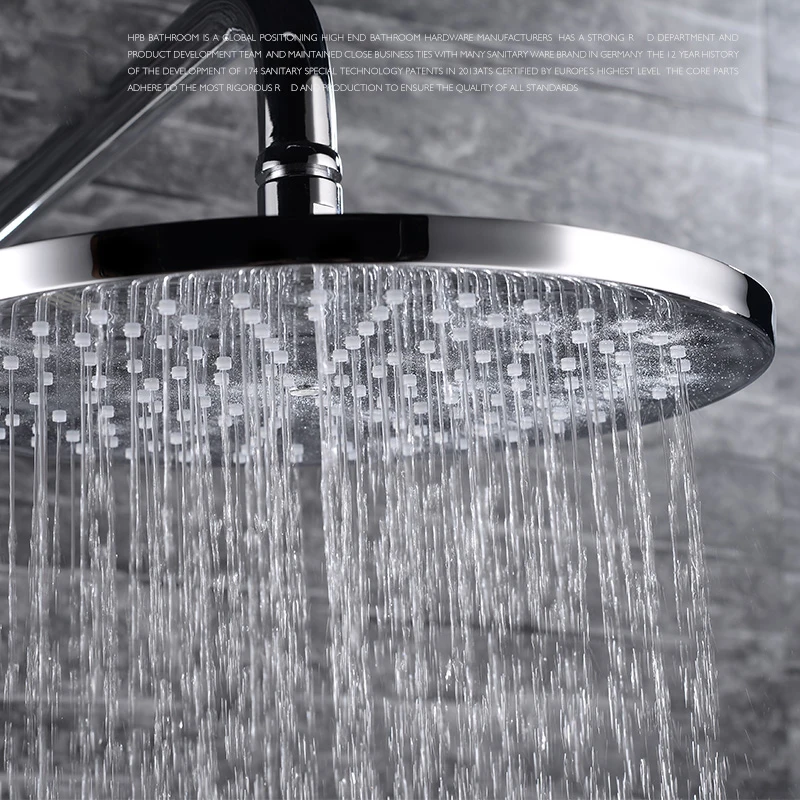 Ванная комната хромированная отделка впрыска воздуха 8 дюймов настенный термостатический дождевой Душ Набор с ABS Круглый душевая головка ручной душ