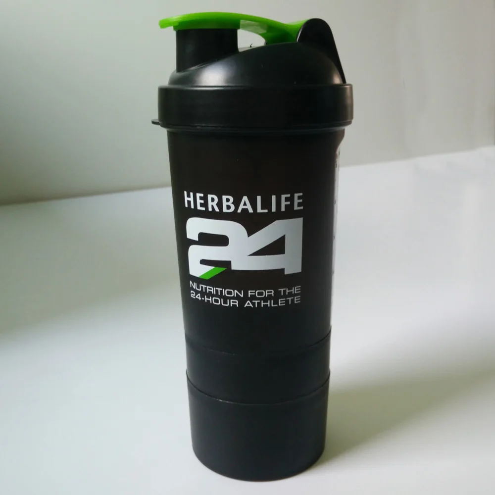 Новое поступление 500 мл Herbalife питательная 24 подходящая бутылка для воды портативная на заказ протеиновая пудра спортивный шейкер бутылка - Цвет: 500ml Green shake