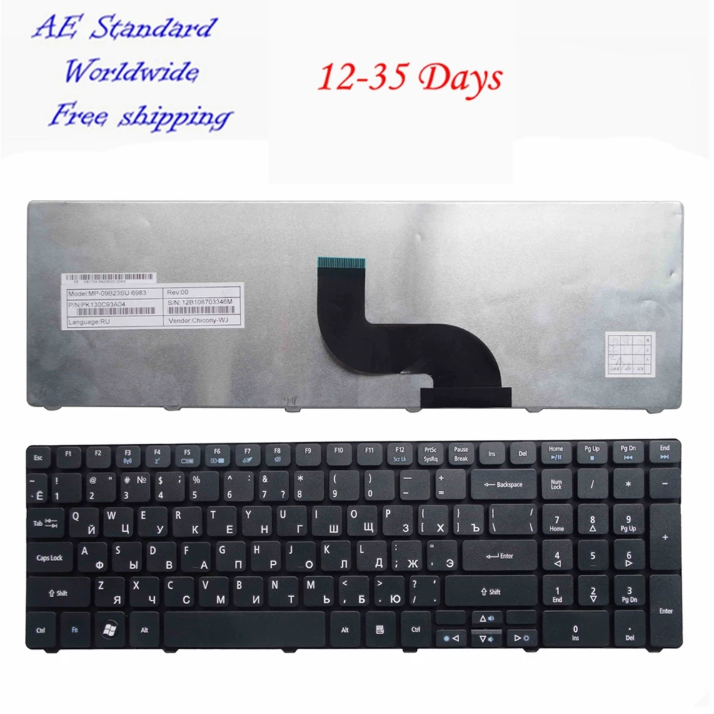 

RU Laptop Keyboard for Packard Bell Easynote TE69KB TE69HW LE69KB Q5WPH Q5WT6 LE11 Russian New Black TE69