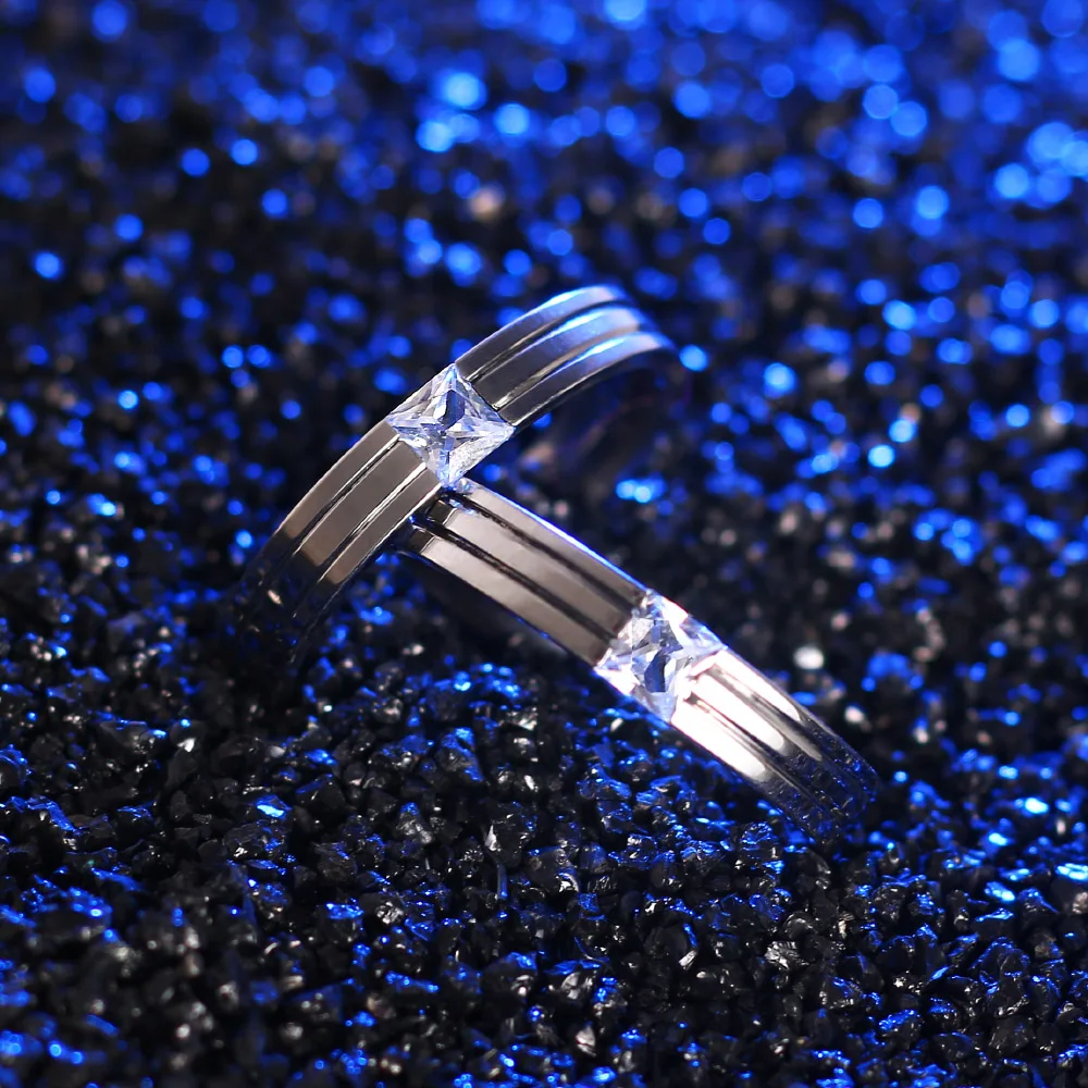 liujun Брендовое Ювелирное кольцо из нержавеющей стали, хрустальные стразы, минималистское кольцо, аксессуары для женщин, обручальное кольцо для свадьбы
