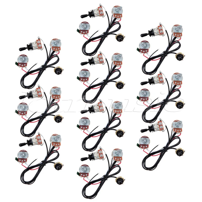 Black 3 Way Toggle Switch 500K with Coil Tap Set of 2 Kmise Two Humbucker Guitar Wiring Harness Black 3 Way Toggle Switch 500K with Coil Tap Set of 2 Kmise Two Humbucker Guitar Wiring Harness