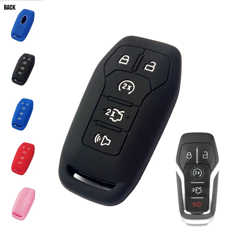 Xukey Silicone Key Remote Case For Ford Focus Mustang Escape Lincoln Cover Fob