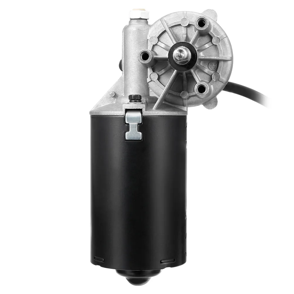 

UXCELL Hot Selling 1PCS DC 24V 50 RPM Carbon Brushes Gear Motor 12x8mm 2-flat Shaft Reversible Electric Right Angle High Torque