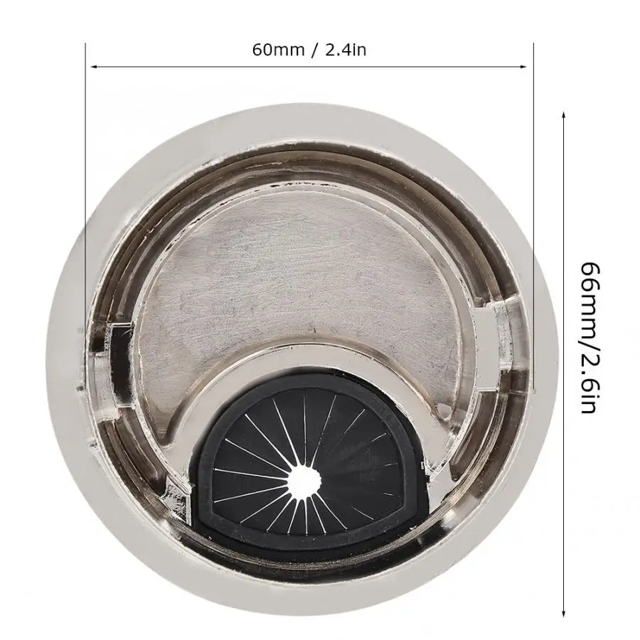 5 шт. крышка на выходе компьютерный стол резьбовое отверстие Настольный сплав сверхлинейный ящик настольные кабели провод отверстие - Цвет: 60mm