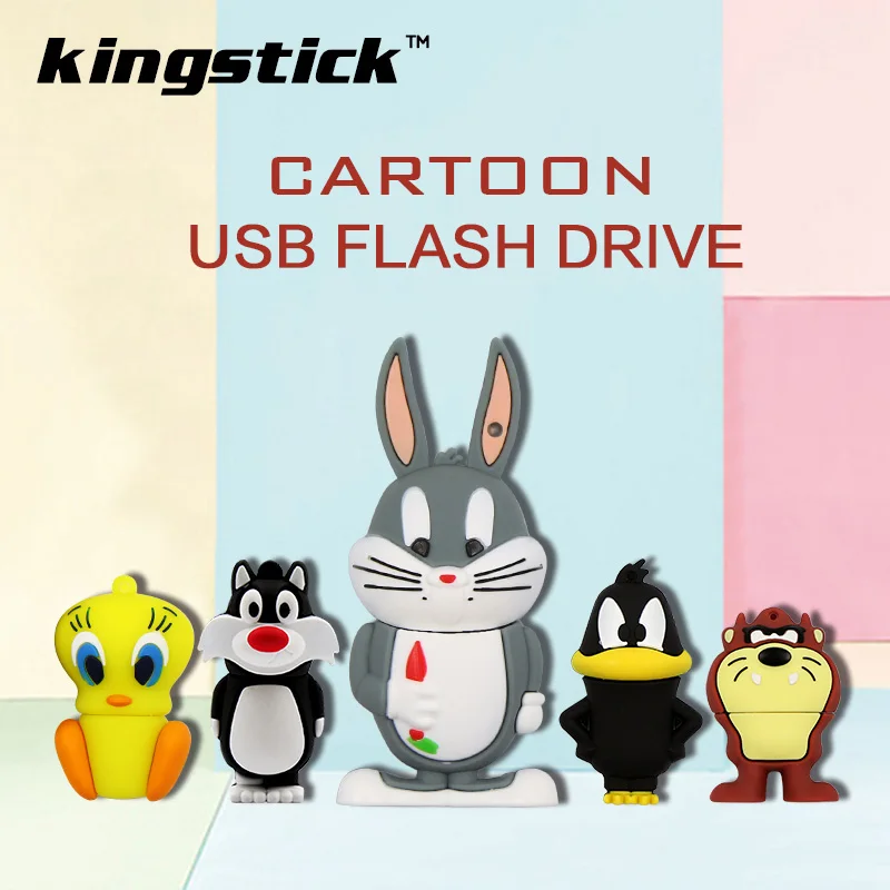 Kingstick USB2.0 флешки прекрасный мультфильм модель накопитель 8 ГБ 16 ГБ 32 ГБ 64 ГБ 4 ГБ USB Flash диск памяти флэш-диск U