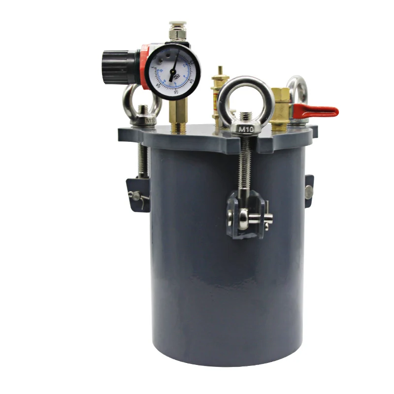 1L 10L Optional Carbon Steel Dispenser Pressure Tank Fluid Dispensing Bucket With Safety Valve