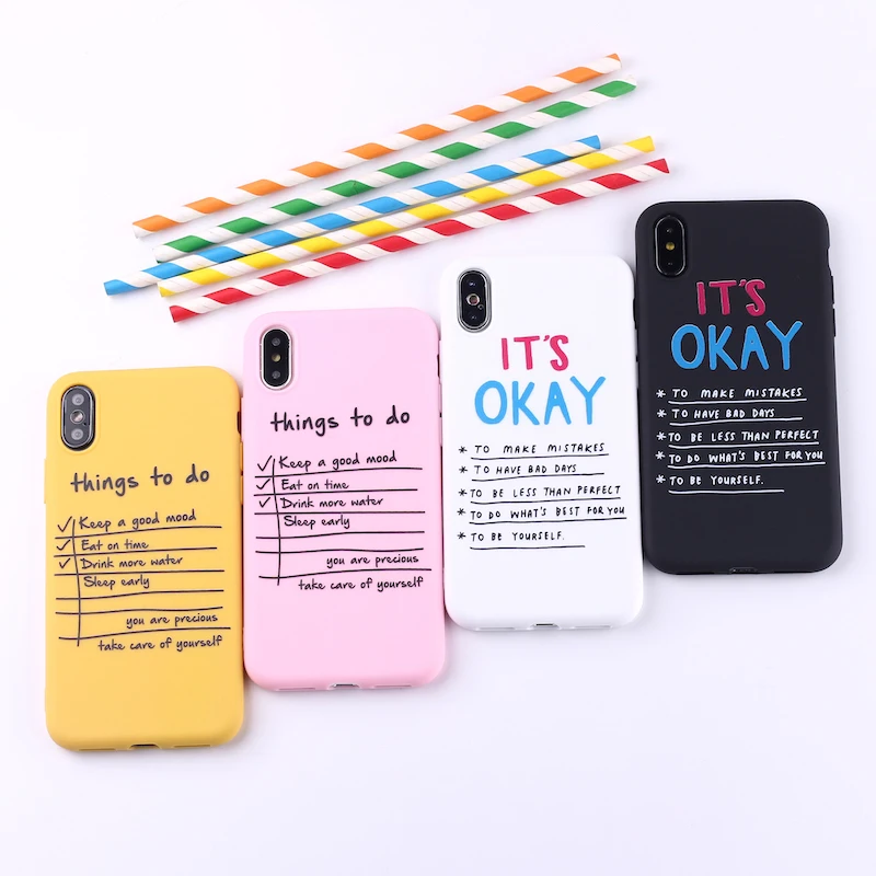 

Graffiti Candy Color Back Cover Lovely Letter Quote Soft Phone Case Fundas For iPhone 11 7Plus 7 6Plus 6 6S 5SE 8 8Plus X XS Max