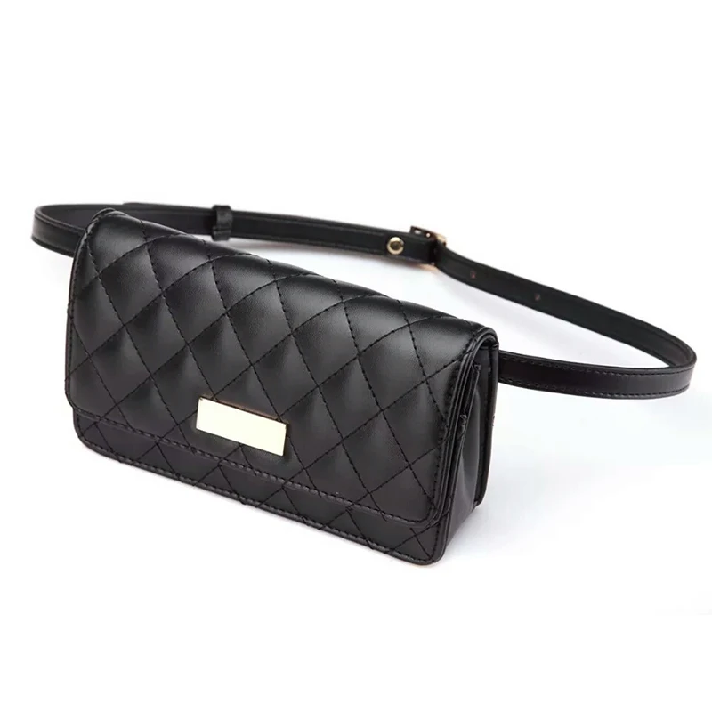 Gradosoo стеганая поясная сумка из искусственной кожи, поясная сумка для женщин, брендовая поясная сумка, черная поясная сумка, мини-сумка для телефона A029