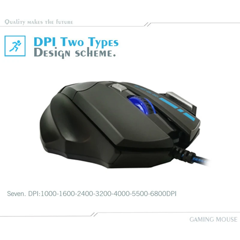 Профессиональная Проводная игровая мышь 7 кнопок 5500 dpi светодиодный оптический USB компьютерная мышь геймерские мыши X7 игровая мышь