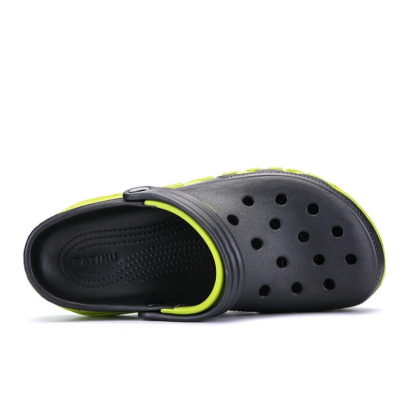 SERENE Brand Big Size 38-46 High Quality Croc Men Casual Aqua Clogs 2018 Hot Male Band Sandals Summer Black Beach Swimming Shoes