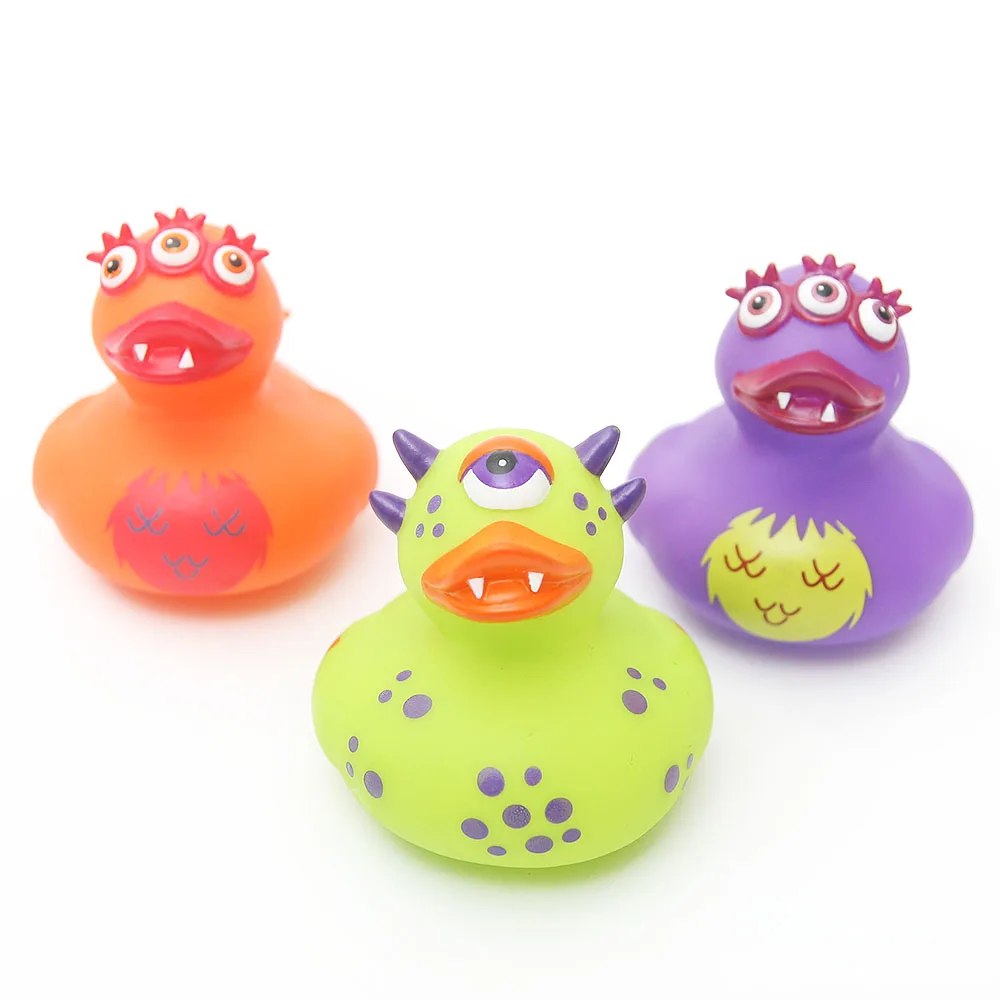 2018 New monster duck Halloween Rubber Float Bath Toy Classic Rubber