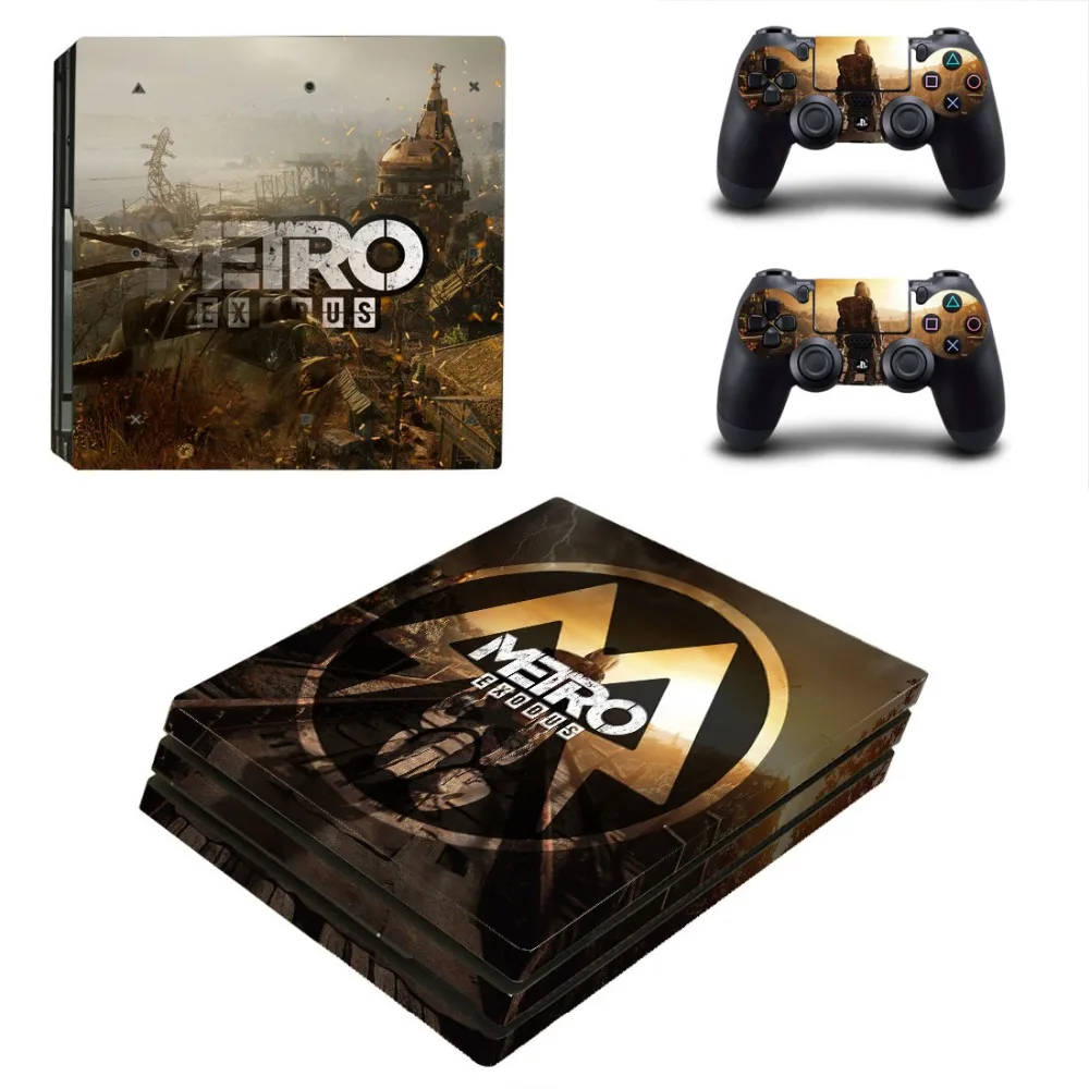 Игра Metro Exodus PS4 Pro наклейка для кожи виниловая наклейка для sony Playstation 4 консоль и 2 контроллера PS4 Pro наклейка для кожи