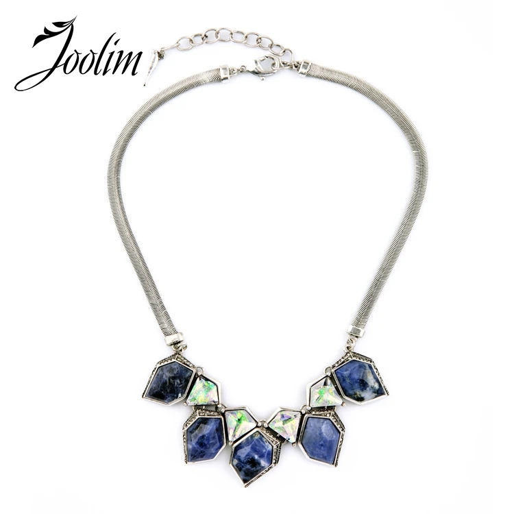 

JOOLIM Jewelry Wholesale/ Natural Stone Collar Necklace Statement Chocker Necklace USA Style Jewelry free shipping