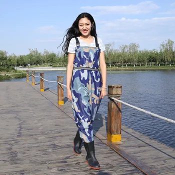 Waterproof Blue Camo Fishing Boots Wader For Fishing Waders Fishing Shoes Overalls Chest Waders Wading Boots Rubber Boots