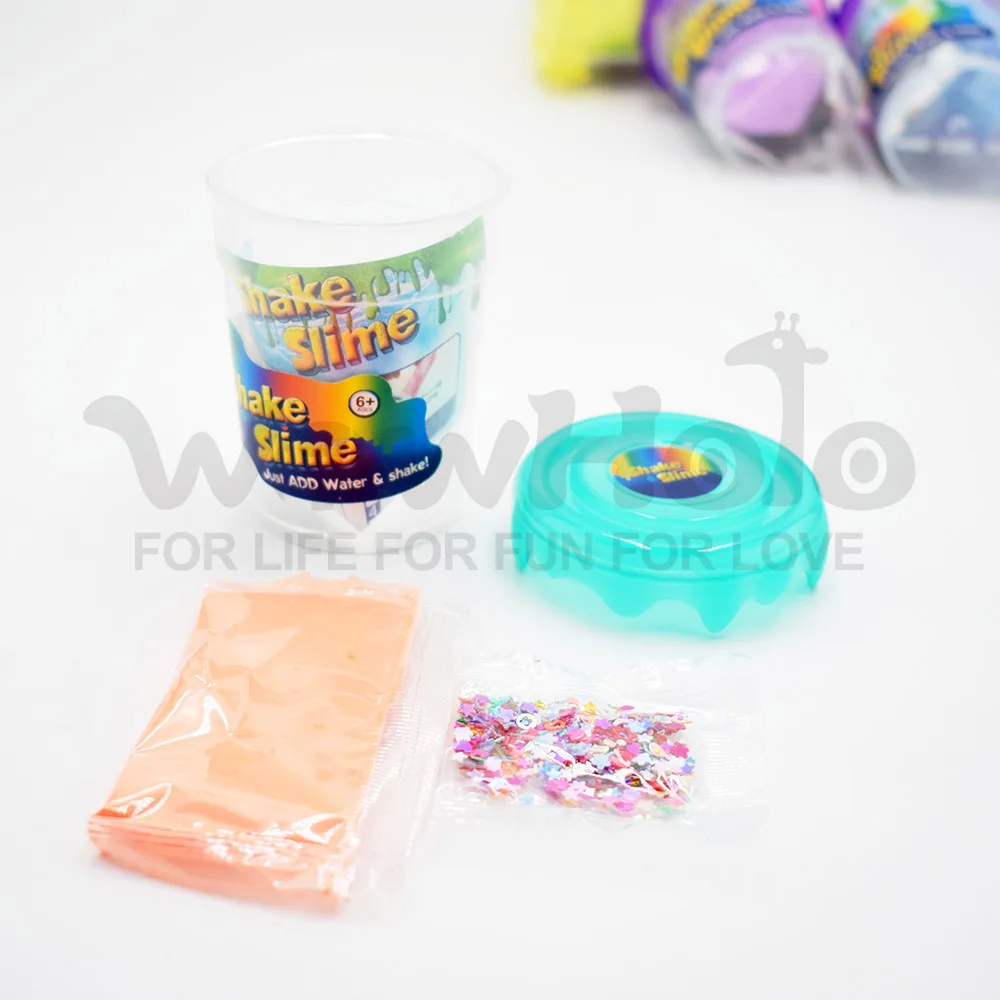 Free shipping Shake slime shaker slime 1 random color with confetti slime set slime toys (10)