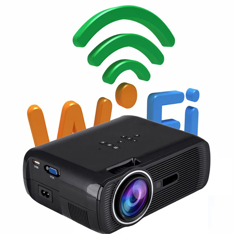WZATCO TL-80 HDMI USB TV LCD LED Android WIFI Home Theater Video Portable Projector HD 1080P Proyector Beamer Russian Korean | Электроника
