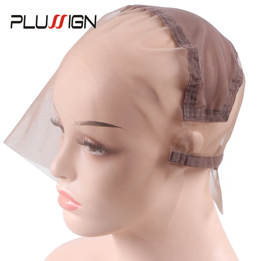 

Professional Swiss Lace Wig Caps For Making Wig With Adjustable Straps Medium Size 22Inch Easy Cap With Elastic Net On The Front