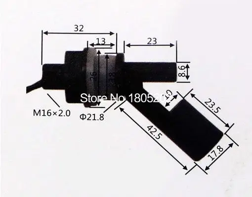 Water Level Switch Liquid Level Sensor 2Pcs/lot ZPC4 220V M16*2.0mm Normal Closed Water Level Sensor Side Mount Float Switch