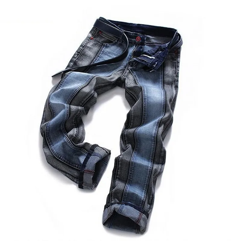 2014 rock mens jeans italian brands jeans for men straight men's denim trousers two color space