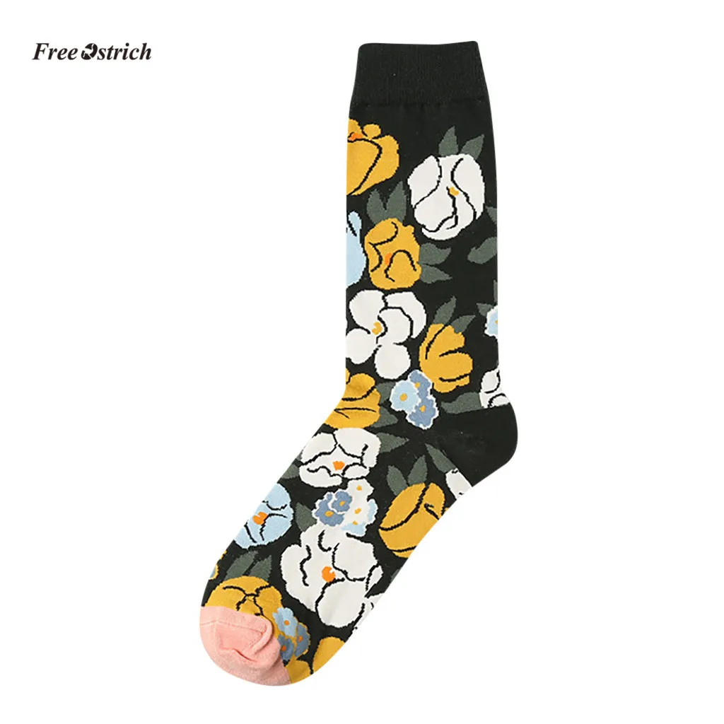 

Free Ostrich Socks Men Lovers Novelty Funny Crew Socks for Dress or Casual Crazy Print Socks Funny happy 2019 NEW HAPPY HOT