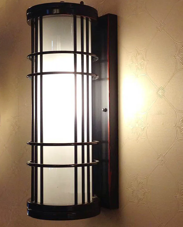 vintage Porch light 1 pc outdoor lighting Courtyard wall lamp big glass garden light Balcony antique waterproof outdoor Arandela