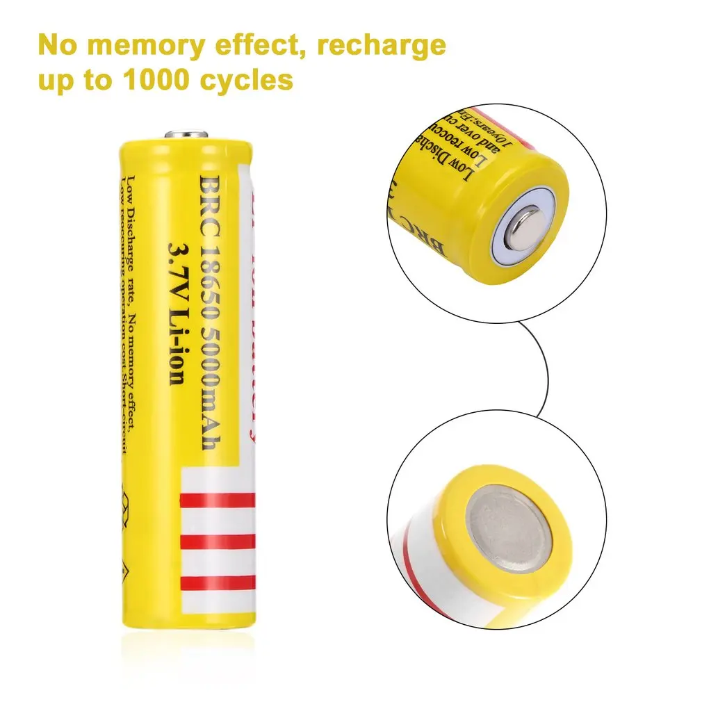 18650 3,7 V 5000Mah литий-ионная аккумуляторная батарея для светодиодного фонарика