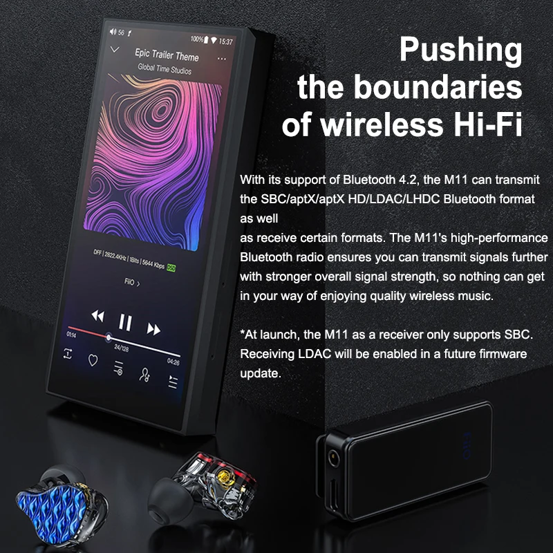 FiiO Android M11 HIFI музыкальный MP3-плеер с сбалансированным выходом/поддержкой wifi/Air Play/Spotify Bluetooth 4,2 aptx-HD/LDAC DSDUSB DAC