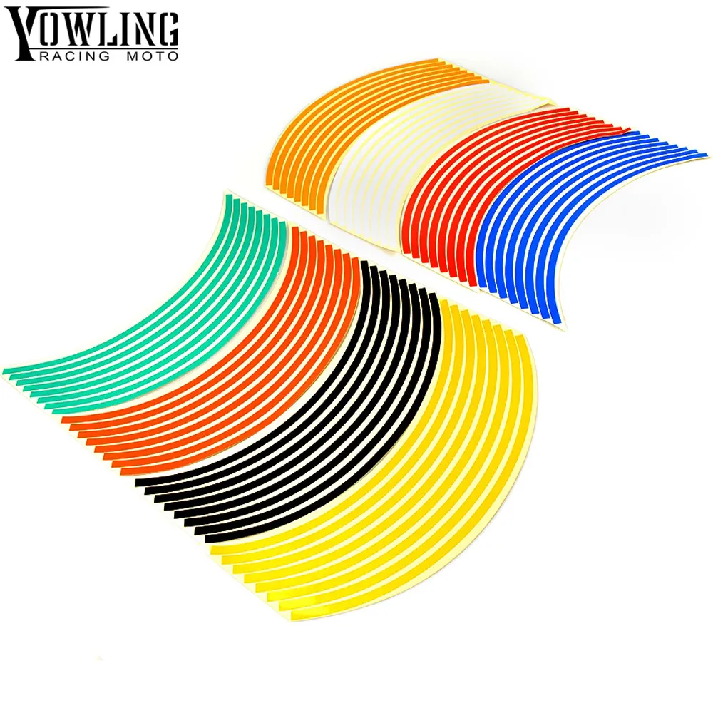 For SUZUKI GSX-R600 GSX-R750 GSX-R1000 GSX-R1300 Colorful motorcycles wheel stickers Reflective Rim moto Stripe Tape