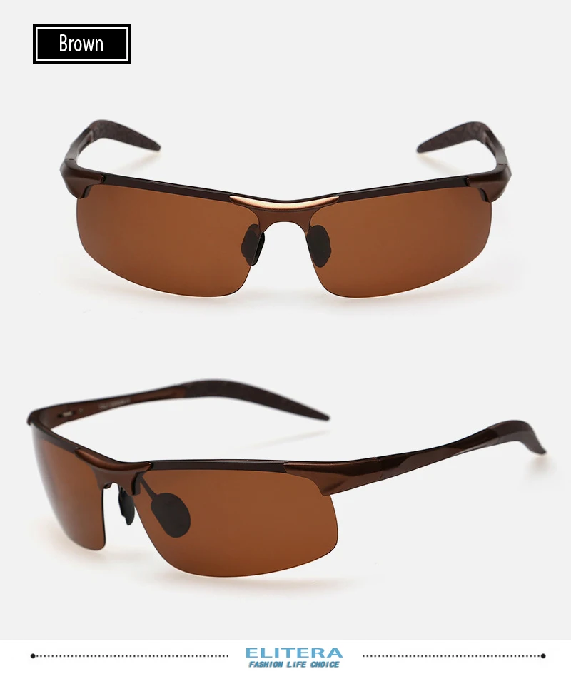 ELITERA, алюминиевые мужские поляризованные зеркальные солнцезащитные очки, мужские очки для вождения, рыбалки, уличные очки, аксессуары, солнцезащитные очки для мужчин