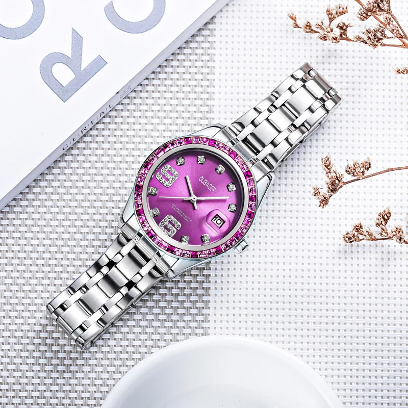 

kobiet zegarka Waterproof female models quartz watch fashion new Rhinestone women's watches simple stainless steel women watch
