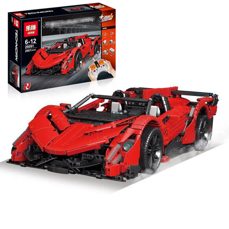 

Lepin 20091 Technic toy legoings MOC-10559 Veneno Roadster Set Self-Locking Bricks Remote Control Car Model Building Toys Gifts