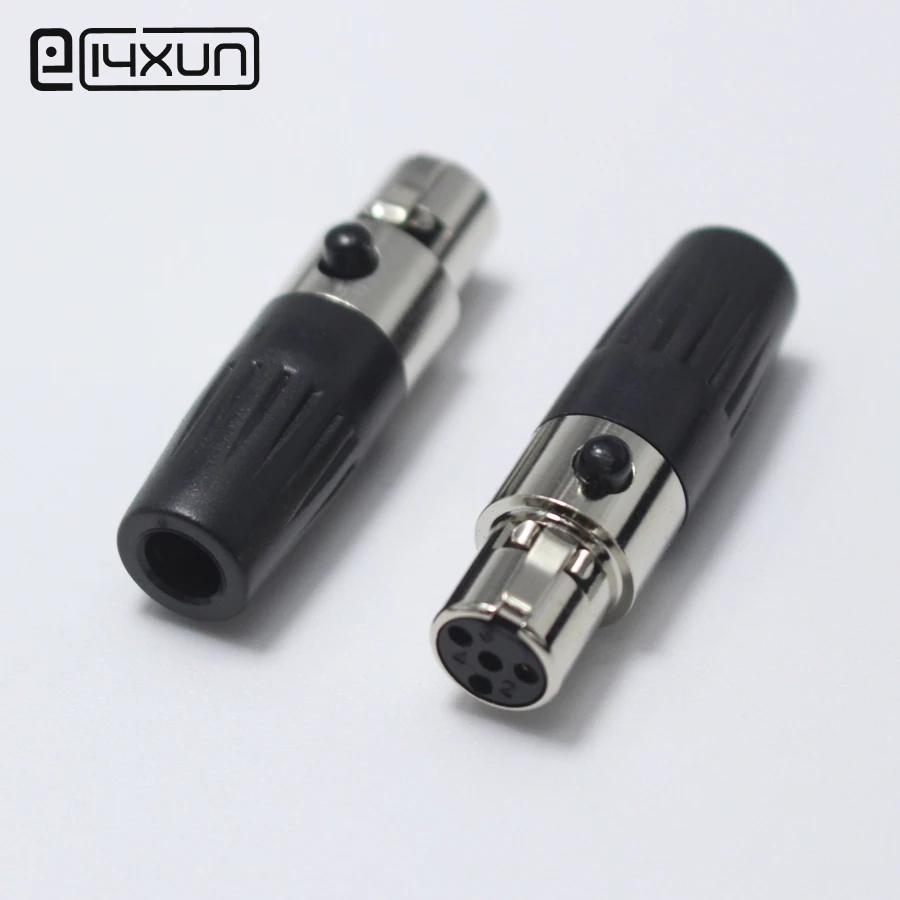 1 шт. миниатюрный 4 контактный гнездовой разъем XLR с отверстием P аудиоразъем для