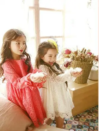 Girl's Fashion Princess dresses 2017 Autumn Cute Long Sleeve Lace Bowknot Kids Tutu Dresses Preppy Style Children's | Детская