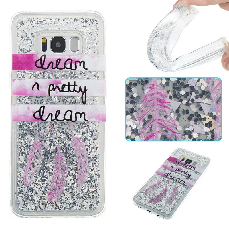 

Luxury Glitter Liquid Sand Quicksand Soft TPU Silicone Phone Cover Shell for Samsung Galaxy S5 S6 Edge S7 S8 Plus G360 G530 Case