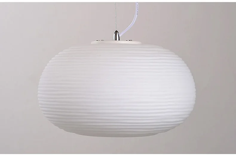 Современная стеклянная подвеска огни скандинавский белый подвесной светильник светодиодный круглый подвесной светильник для гостиной кухни бар Luminiare светильники