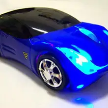 3D оптическая USB Проводная мышь 800 dpi форма мини-автомобиля игровая мышь для ПК ноутбук компьютер черный автомобиль мышь синий свет