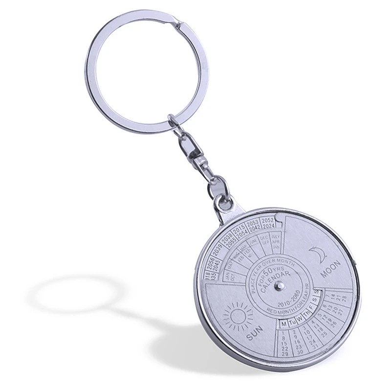 

Tactical Keychain Multi EDC Tool 50 Years Perpetual Calendar Keyring Unique Compass Metal Key Chain Gift Camping Hiking Tool