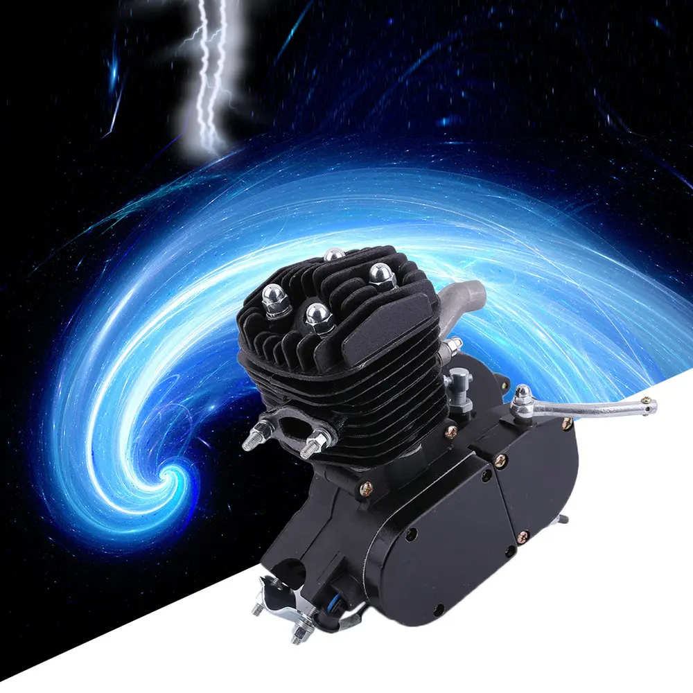 

Exquisite 2 Stroke 80cc Cycle Motor Engine Kit Gas Perfect For Motorized Bicycles Cycle Bikes Black