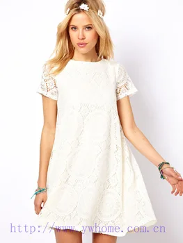 

2017 New Fashion Women Dress Short Sleeve O-Neck Black Red Green Casual Summer Sexy Lace DressA word