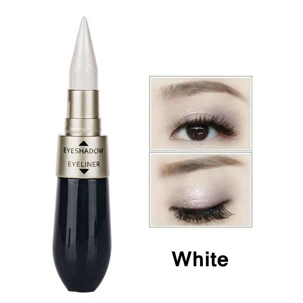 Hengfang водостойкие 2 в 1 жидкие тени для век подводка для глаз простой в изучении карандаш для глаз тени для век Макияж Мерцание и блеск TSLM1 - Цвет: Pearl white
