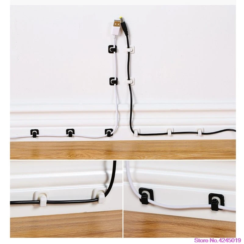 Новинка 18 шт. самоклеющиеся провода галстук кабельный зажим Автомобильный USB кабель стикер фиксированный