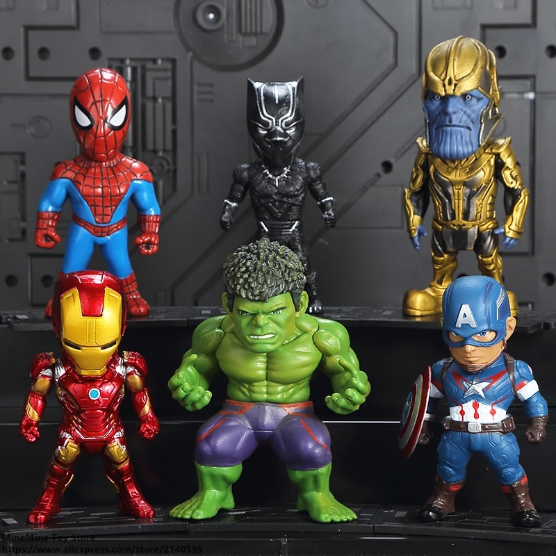 ZXZ Marvel Мстители Капитан Америка Тор Халк Железный человек 6 шт./компл. версия Q
