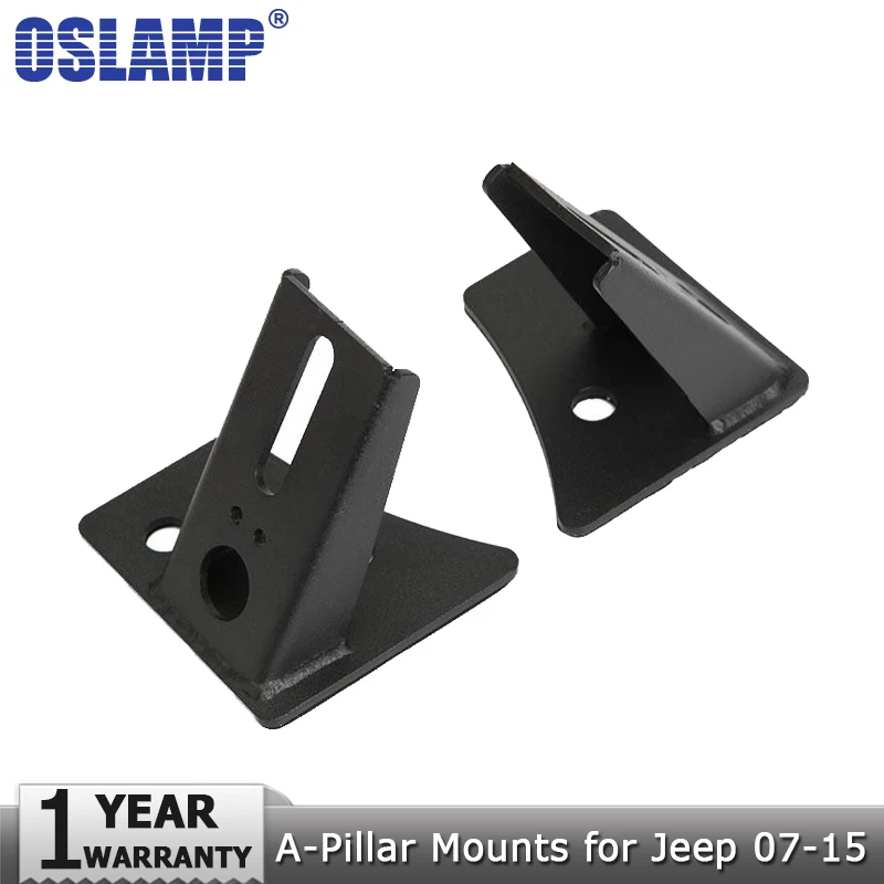 

Oslamp A pair of A-pillar Mount Brackets Led Work Light Mounts Led Work Lamp Mounting Bracket for Jeep Wrangler JK 2007-2015