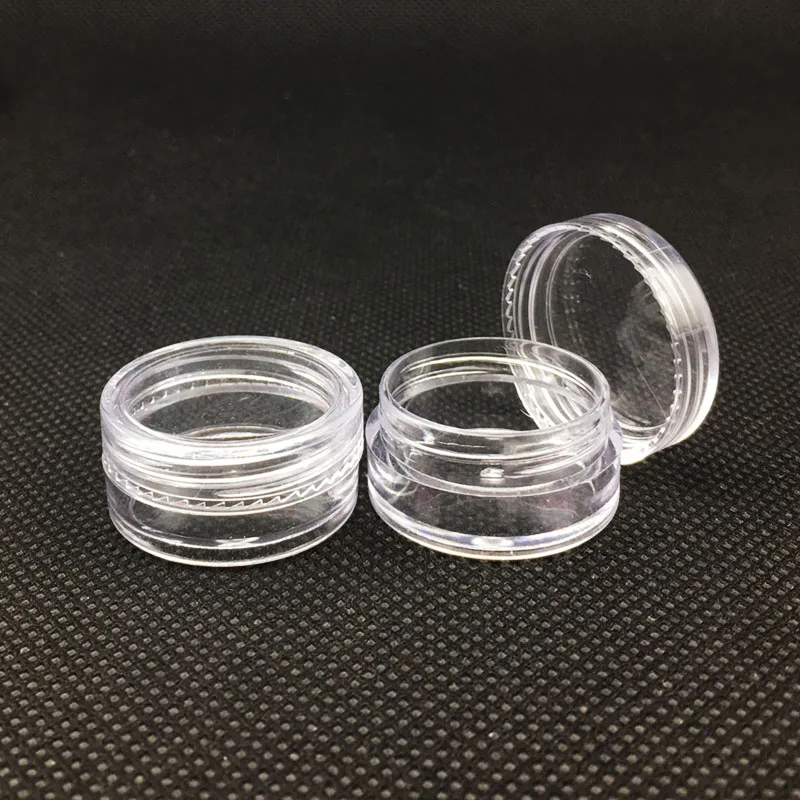 

200Pcs 2g Lip Balm Container Portable Plastic Cosmetic Empty Jars Clear Bottles Eyeshadow Makeup Cream Pots