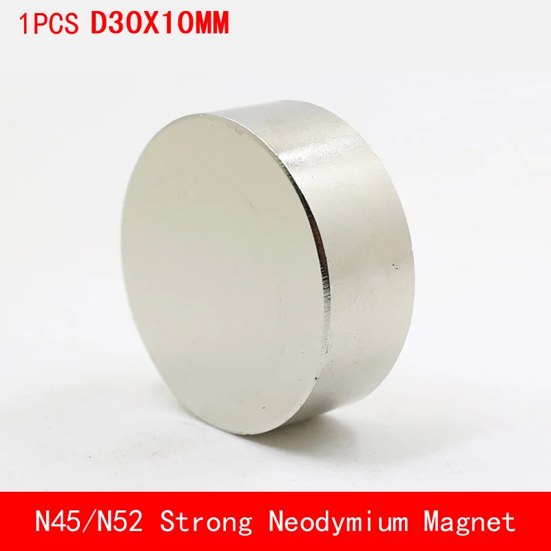 1 шт. круглый блок D30 x 10 мм N45 N52 сверхмощный сильный редкоземельный магнит
