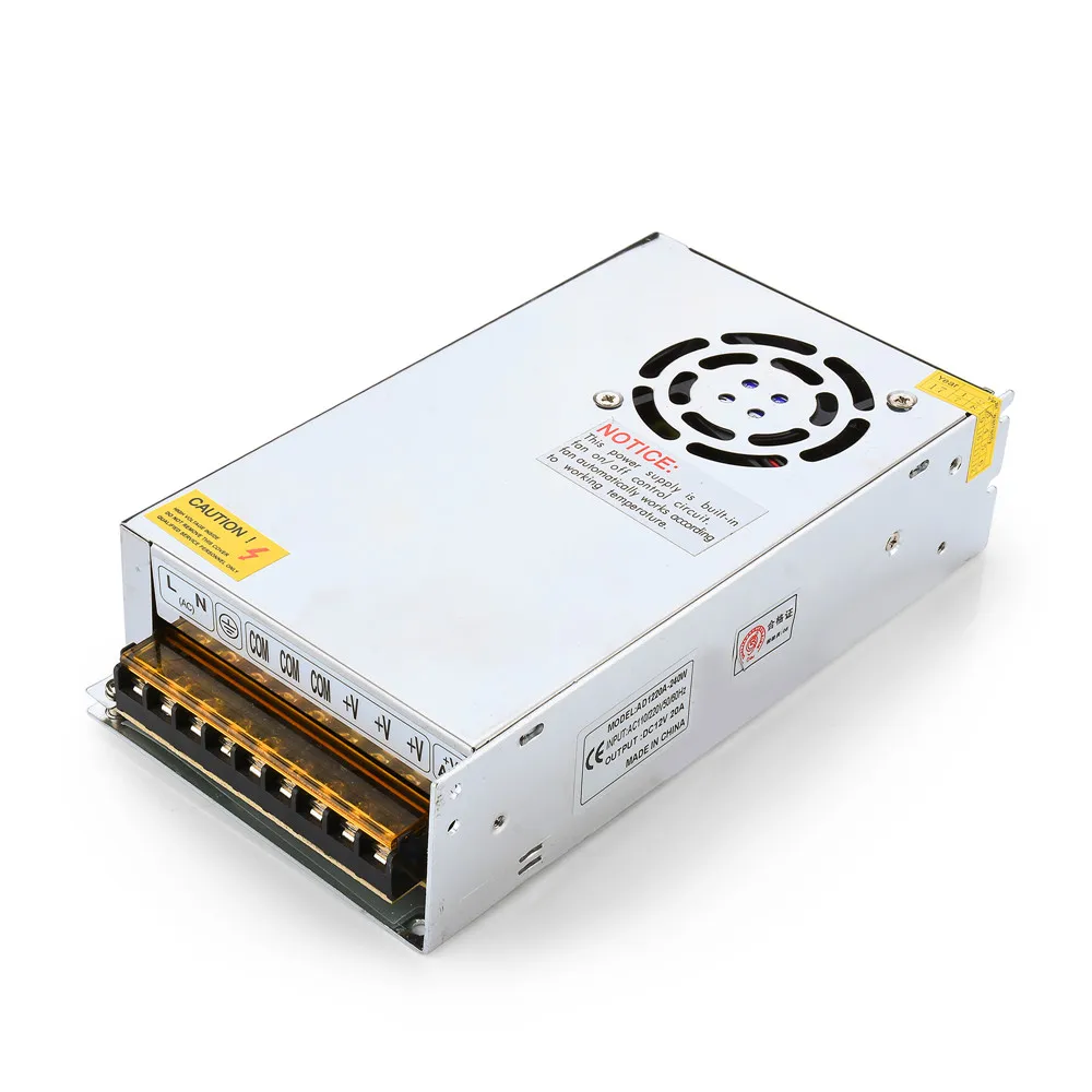 

Output 240W 20A Switch Power Supply Input AC 110/220V Aluminum Case Power For Reprap Prusa I3 3d Printer LED Light Strip Display