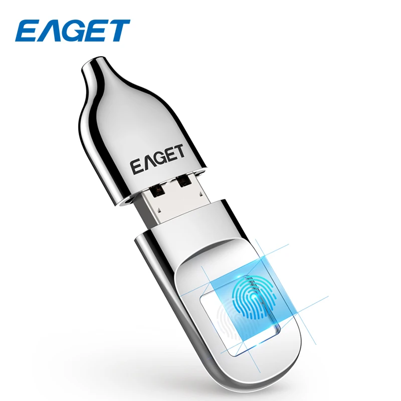 

EAGET USB Flash Drive 32GB Pendrive USB 2.0 Recognition Fingerprint Encryption Flash Disk 64GB Memory USB Stick Mini Pen drive